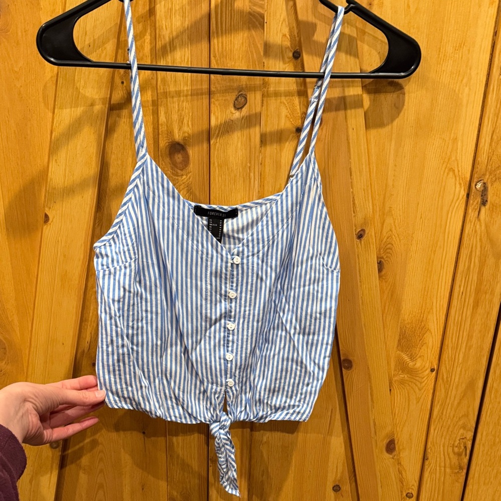 Forever 21 Blue Striped Camisole